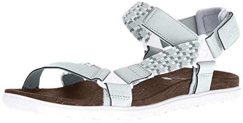 Merrell Around Town Sunvue - Sandalias tejidas para mujer, gris (High Rise), 40 EU