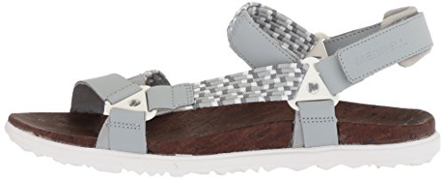Merrell Around Town Sunvue - Sandalias tejidas para mujer, gris (High Rise), 40 EU