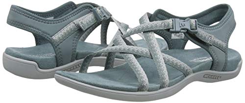 Merrell District Muri Lattice, Sandalias de Talón Abierto para Mujer, Azul (Trooper), 40.5 EU