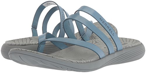 Merrell Duskair Seaway Post Sandalias de cuero para mujer, Azul (Azul (Blue Heaven)), 42 EU