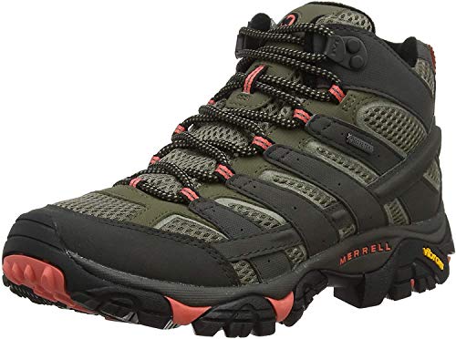 Merrell MOAB 2 Mid GTX, Botas de Senderismo Mujer, Gris Beluga Olive, 39 EU