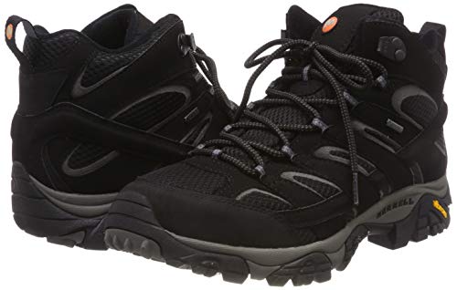 Merrell MOAB 2 Mid GTX, Botas de Senderismo, Sintético Mujer, Negro (Black), 37.5 EU