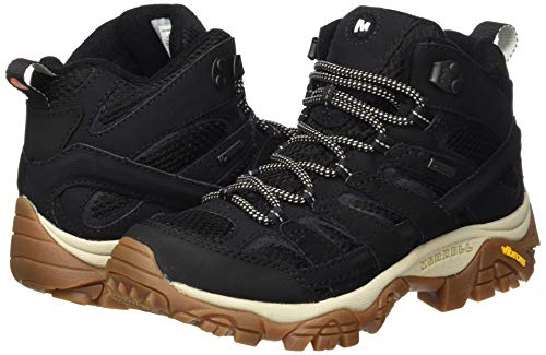 Merrell MOAB 2 Mid GTX, Zapatillas para Caminar, Sintético Mujer, Negro/Goma, 38 EU