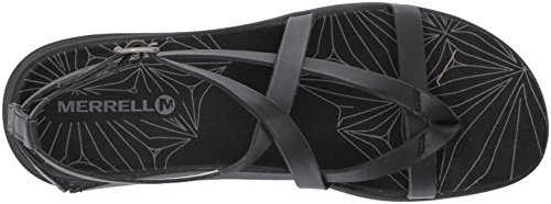Merrell Sandalia de piel para mujer Duskair Seaway, negro (Negro), 35 EU