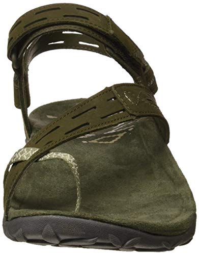 Merrell Terran Convert Ii Sandalias Deportivas para Mujer, Verde (Dusty Olive Dusty Olive), 38 EU