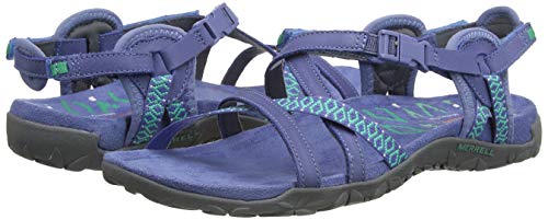 Merrell Terran Lattice Ii, Sandalia con Pulsera para Mujer, Azul (Thistle), 38 EU