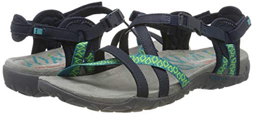 Merrell Terran Lattice Ii Tira de tobillo para Mujer, Azul (NAVY), 42 EU