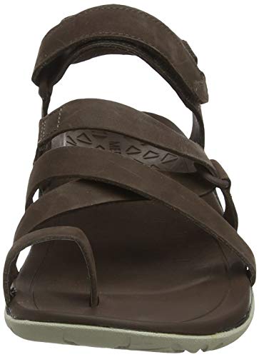Merrell Trailway Wrap Leather, Sandalias con Tira Vertical Mujer, Marrón (Bracken), 40 EU