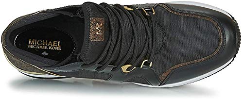 MICHAEL MICHAEL KORS Liv Trainer Zapatillas Moda Mujeres Negro/Marrón - 35 - Zapatillas Bajas