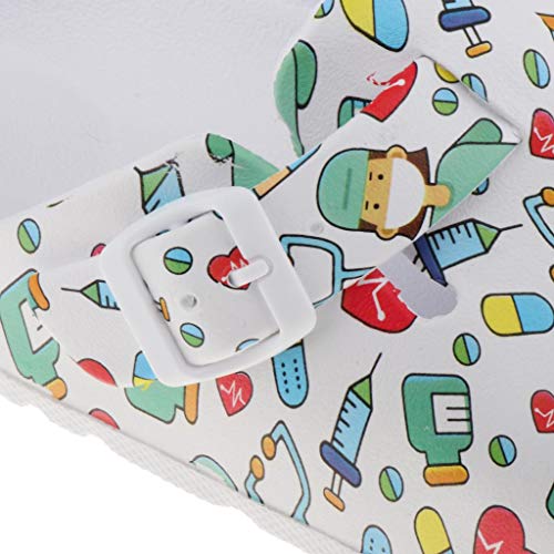 milageto Zuecos de Enfermería de Cocina de Enfermera de Trabajo Estampados para Mujer - 40 41