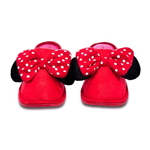 Minnie Mouse - Zapatillas con lazos, color rojo, rojo (Rojo), 40 EU