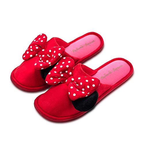 Minnie Mouse - Zapatillas con lazos, color rojo, rojo (Rojo), 40 EU