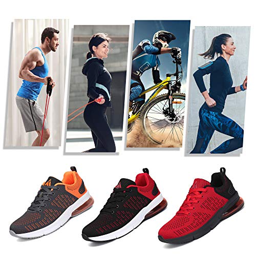 Mishansha Air Zapatillas de Running para Hombre Casual Mujer Zapatos de Fitness Negro 46