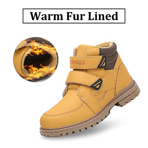 Mishansha Botas de Invierno para Niños Zapatillas de Senderismo Antideslizantes Trekking Zapatos Marrón 31 EU