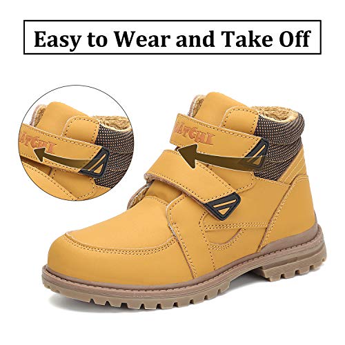 Mishansha Botas de Invierno para Niños Zapatillas de Senderismo Antideslizantes Trekking Zapatos Marrón 31 EU