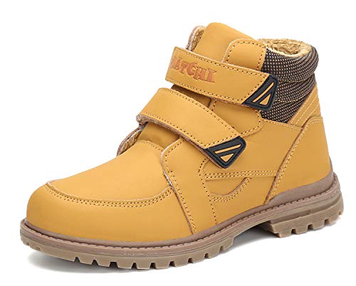 Mishansha Botas de Invierno para Niños Zapatillas de Senderismo Antideslizantes Trekking Zapatos Marrón 31 EU