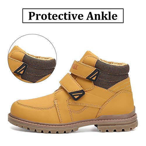 Mishansha Botas de Invierno para Niños Zapatillas de Senderismo Antideslizantes Trekking Zapatos Marrón 31 EU