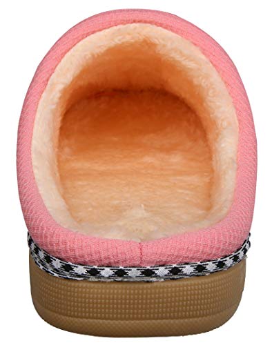 Mishansha Invierno Zapatillas Interior Casa Caliente Felpa Algodón Pantuflas Mujer Antideslizante Dibujos Animados Pareja Zapatos, Conejo-Rosa, 37/38 EU=38/39 CN