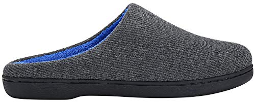 Mishansha Zapatillas de Estar en Casa Hombre Mujer, Zapatillas Casa Memory Foam para Invierno Otoño, Cómodas/Blanditas/Mulliditas y Calientes(Gris, 44/45 EU)