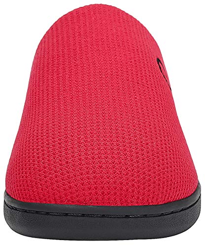 Mishansha Zapatillas de Estar en Casa Hombre Mujer, Zapatillas Casa Memory Foam para Invierno Otoño, Cómodas/Blanditas/Mulliditas y Calientes(Rojo, 36/37 EU)