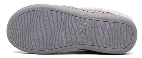 Mishansha Zapatillas De Estar por Casa para Mujer Antideslizante CáLido Invierno Pantuflas Casa Cómodas Suave Memory Foam Slippers,Gris,36/37