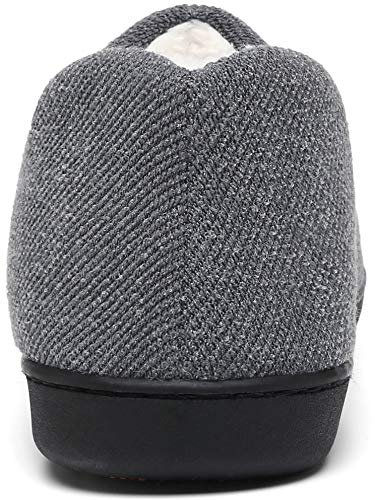 Mishansha Zapatillas Espuma Viscoelástica Hombre Pantuflas Forro Polar Cerrado Mujer Zapatos de Casa Cálidos de Invierno Gris Gr.40