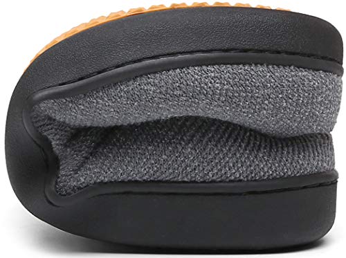 Mishansha Zapatillas Espuma Viscoelástica Hombre Pantuflas Forro Polar Cerrado Mujer Zapatos de Casa Cálidos de Invierno Gris Gr.40