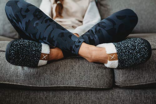Mishansha Zapatillas Invierno Mujer Memory Foam Casa Zapatos Antideslizante Caliente Pantuflas Casa Cómodas Suave Slippers,Negro,40/41