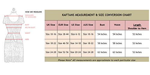 Miss Lavish London Mujeres caftán de Londres túnica Kimono Libre tamaño Largo Vestido de Fiesta para Loungewear Vacaciones Ropa de Dormir Playa Todos los días Cubrir Vestidos #102 [Negro EU 52-56]