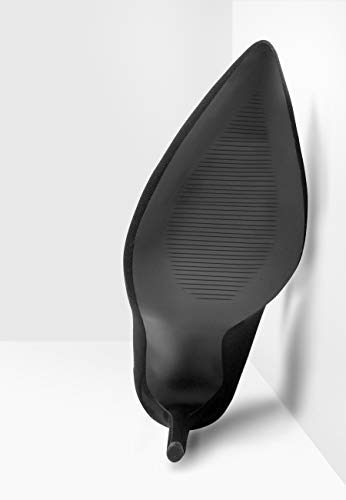 MissHeel Botines elásticos para mujer en la rodilla, puntiagudos., color Negro, talla 44 EU