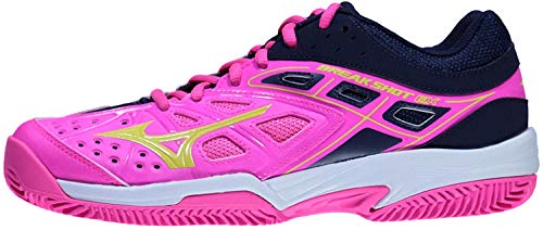Mizuno Mujeres Break Shot Ex CC Zapatillas De Tenis Zapatilla Tierra Batida Rosa - Azul Oscuro 40,5
