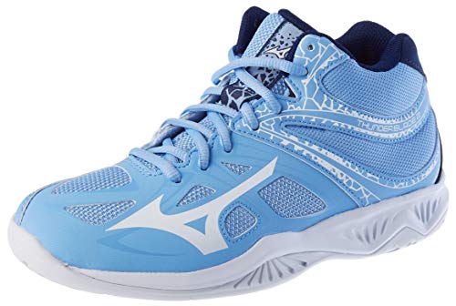 Mizuno Thunder Blade 2 Mid, Zapatillas de vóleibol Mujer, Dellarblue/Blancanieves/2768c, 43 EU