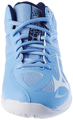Mizuno Thunder Blade 2 Mid, Zapatillas de vóleibol Mujer, Dellarblue/Blancanieves/2768c, 43 EU