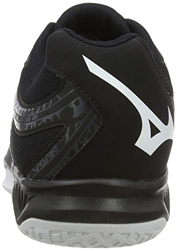 Mizuno Thunder Blade 2, Zapatillas de vóleibol Unisex Adulto, Negro/Blanco/Ébano, 43 EU