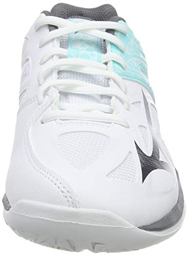 Mizuno Thunder Blade 2, Zapatos de Voleibol Mujer, Blanco (Wht/Dshadow/Aruba Blue 85), 42.5 EU