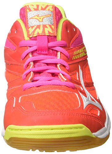 Mizuno Thunder Blade Wos, Zapatillas de Running Mujer, Multicolor (Fierycoral/White/fuchsiapurple 46), 38 EU
