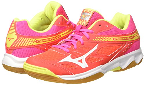 Mizuno Thunder Blade Wos, Zapatillas de Running Mujer, Multicolor (Fierycoral/White/fuchsiapurple 46), 38 EU