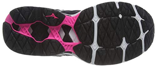Mizuno Wave Creation 21, Zapatillas para Correr de Carretera Mujer, Negro/Fantasma/Pinkglo, 38.5 EU