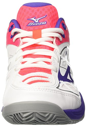 Mizuno Wave Exceed CC (W), Zapatos de Tenis Mujer, Multicolor White Liberty Divapink 67, 41 EU