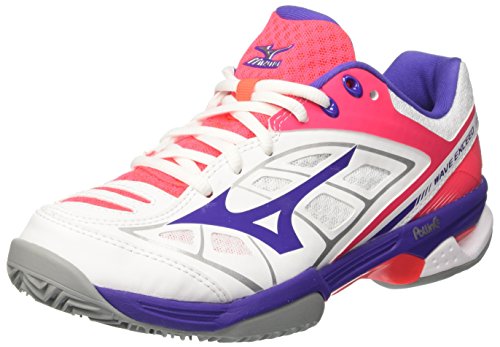 Mizuno Wave Exceed CC (W), Zapatos de Tenis Mujer, Multicolor White Liberty Divapink 67, 41 EU