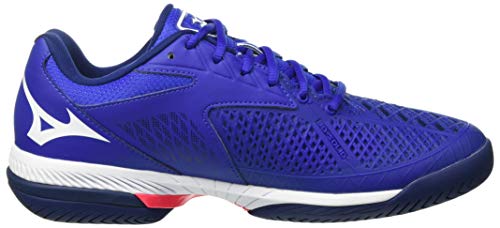 Mizuno Wave Exceed Tour 4 AC, Zapatos de Tenis Unisex Adulto, Reflexblue Wht Diva Rosa, 44.5 EU