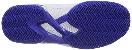 Mizuno Wave Exceed Tour4 CC, Zapatillas de Tenis Mujer, Blanco (Wht/Dazzling Blue/Silver 25), 40 EU