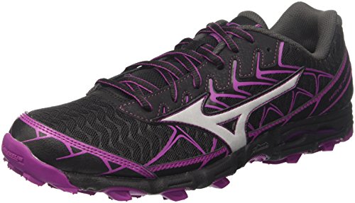 Mizuno Wave Hayate 4 Wos, Zapatillas de Running Mujer, Multicolor (Black/Silver/Clover 03), 37 EU