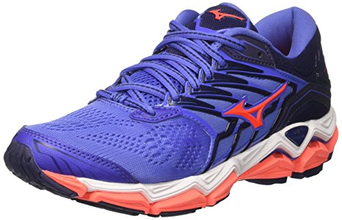 Mizuno Wave Horizon 2 Wos, Zapatillas de Running para Mujer, Azul (Bajabluefierycoralpatriotblue), 42 EU