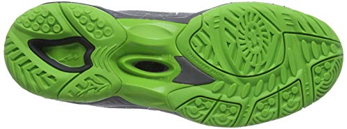 Mizuno Wave Hurricane 3, Zapatos de Voleibol Unisex Adulto, Gris (High Rise/Black/Jasmineg 37), 40 EU