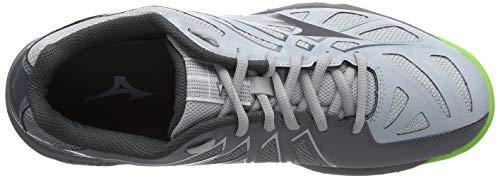 Mizuno Wave Hurricane 3, Zapatos de Voleibol Unisex Adulto, Gris (High Rise/Black/Jasmineg 37), 40 EU