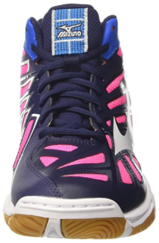 Mizuno Wave Hurricane Mid Wos, Zapatos de Voleibol para Mujer, Multicolor (Peacoat/White/Divablue), 38.5 EU
