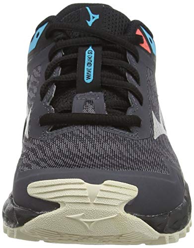 Mizuno Wave Ibuki 3, Zapatillas para Carreras de montaña Mujer, Imán/Cristal Gris/Azul, 43 EU