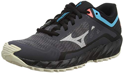 Mizuno Wave Ibuki 3, Zapatillas para Carreras de montaña Mujer, Imán/Cristal Gris/Azul, 43 EU