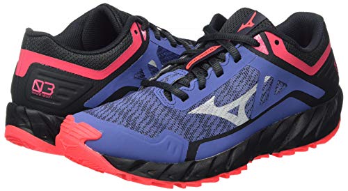 Mizuno Wave Ibuki 3, Zapatillas para Carreras de montaña Mujer, Marlin/Lunarrock/Dpink, 41 EU